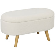 Divano con cassetti ¨C Minimal ¨C Tessuto bianco 90x40x45