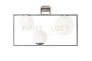 BUBLE LAMPADA DA SOFFITTO 3 SFERE ACCIAIO SPAZZOLATO PARTICOLARI BRONZO ATTACCO E27