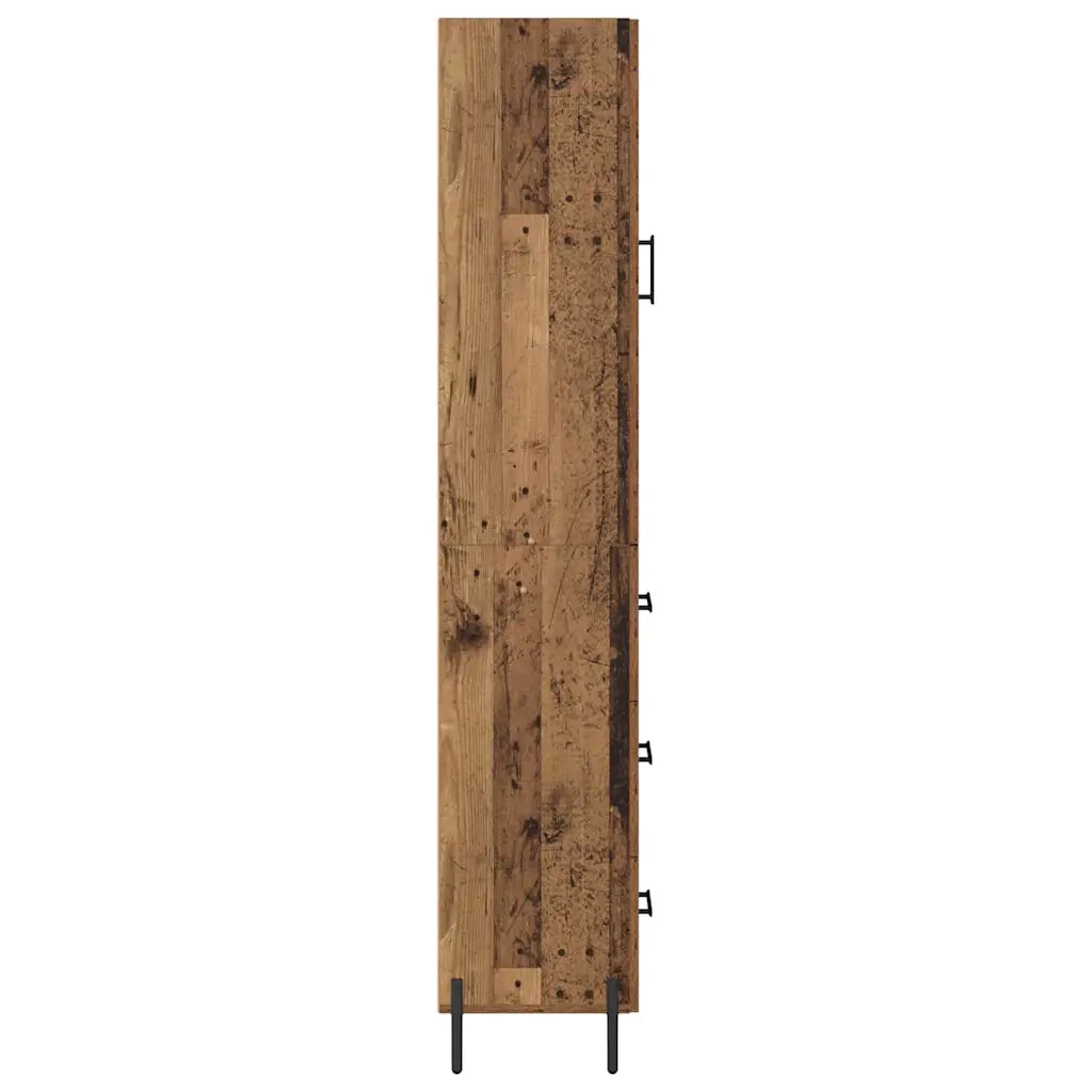 Credenza | Madia | Buffet da pranzo | Armadio da pranzo Legno vecchio 34,5 x 34 x 180 cm Legno multistrato