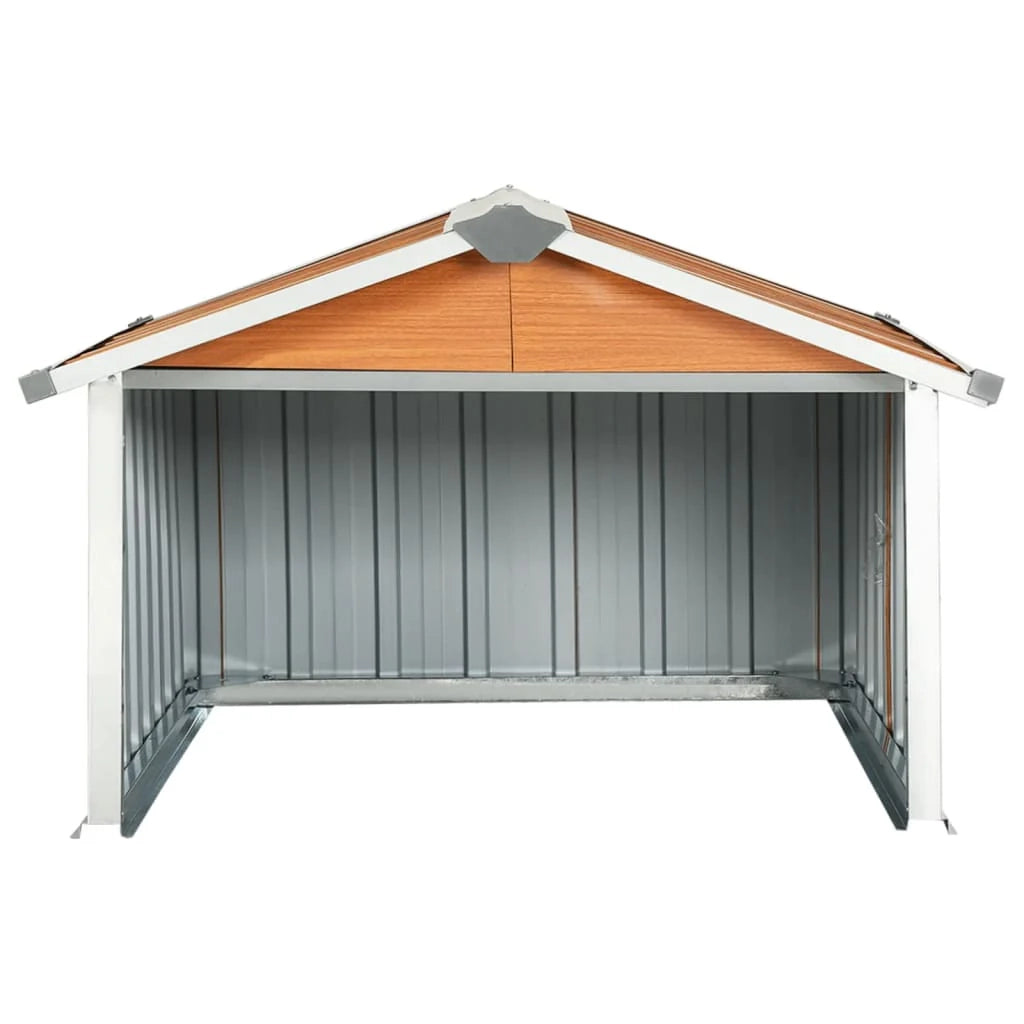 Rifugio per robot da giardino 92 x 97 x 63 cm acciaio zincato marrone 02_0022393