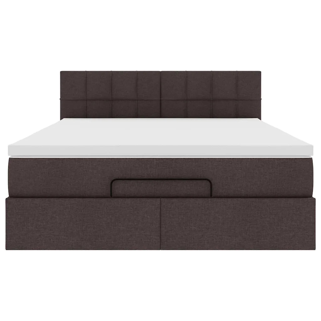 Struttura Letto Pouf con Materasso 140x200 cm in Tessuto 3312315