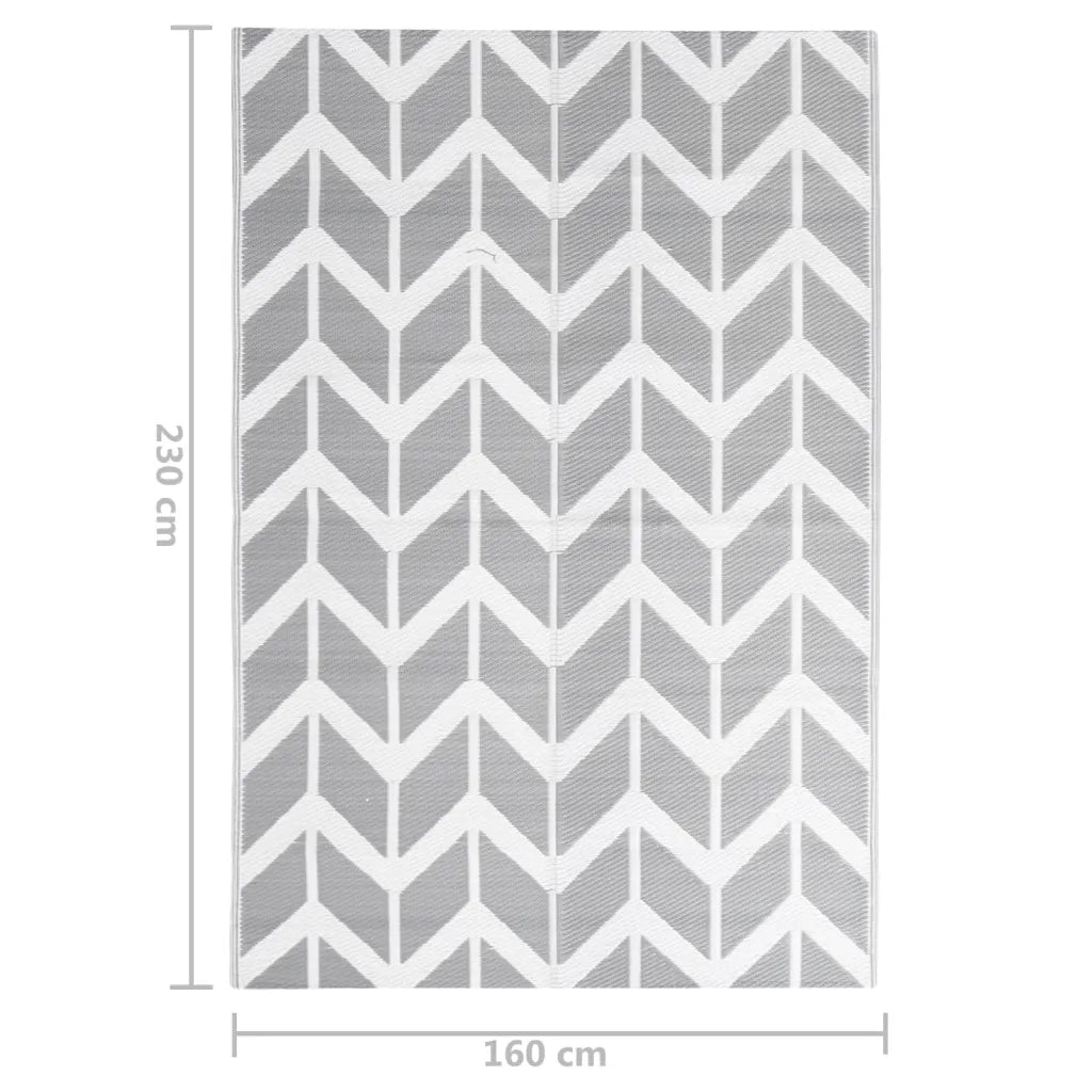 Tappeto da Esterno ARAKIL Grigio 160x230 cm in PP CFW3939051