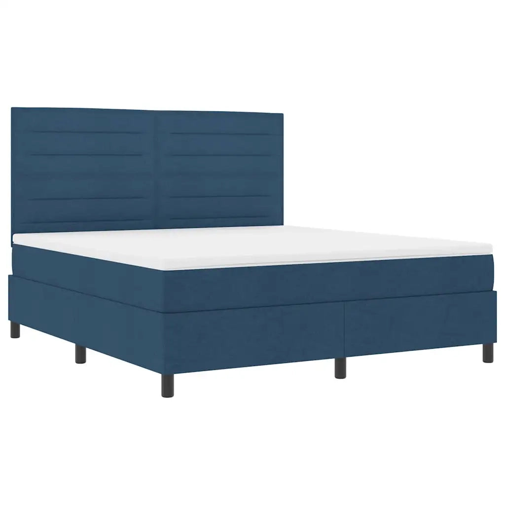 Letto a molle con materasso con led Blu 180 x 200 cm Tessuto 3342815