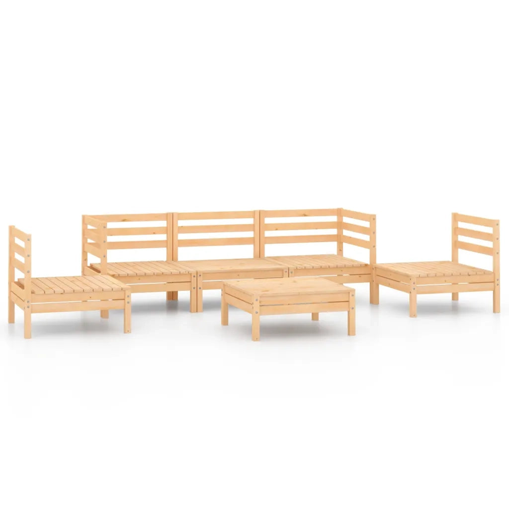 Set Divani da Giardino 6 pz | Set Salotto da Giardino in Legno Massello di Pino
