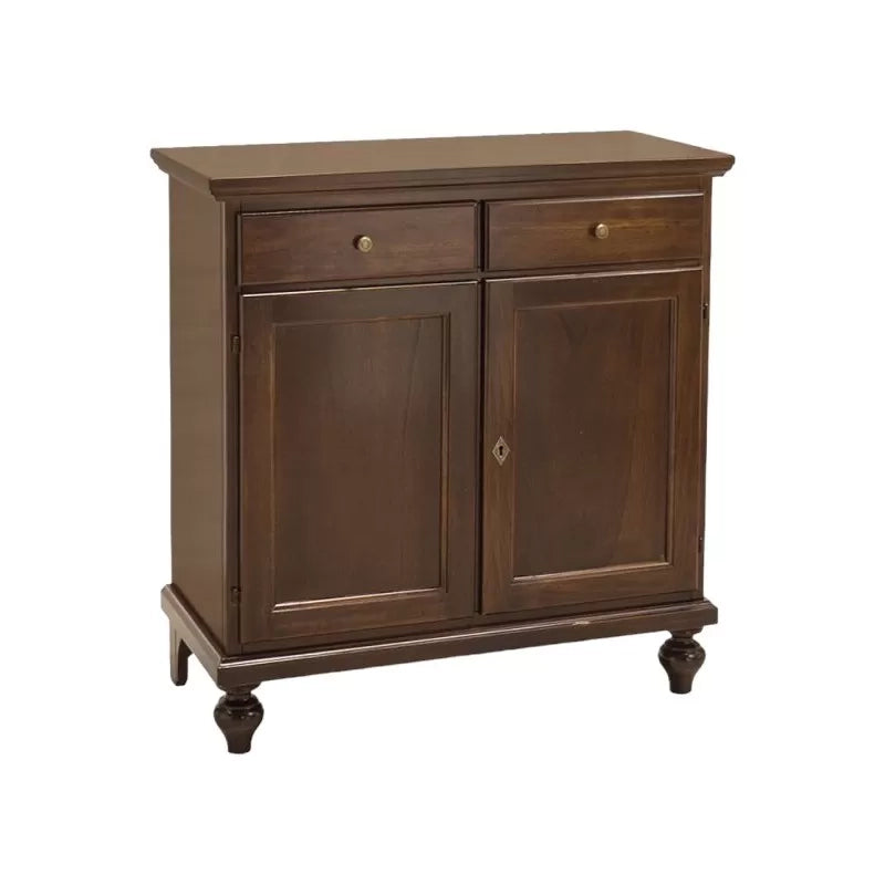 Madia credenza 2 porte legno massello tinta noce 90x40x94 (954) - Mobili 2G