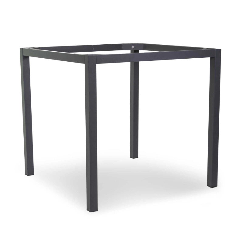 Base Tavolo Acciaio Pecos Antracite Quadro Smontata Cm 78x78h73