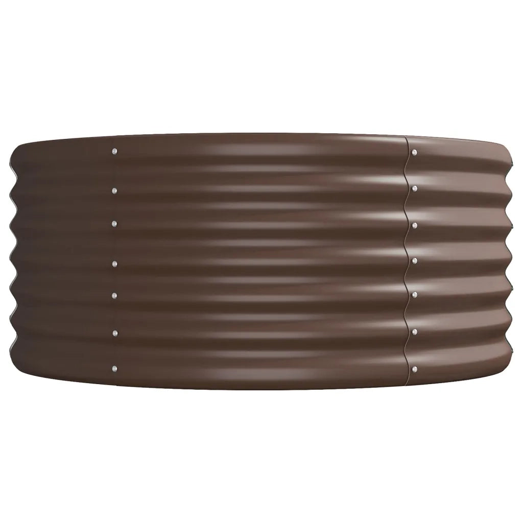 Letto Giardino Acciaio Zincato 368x80x36cm Marrone 318930