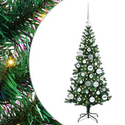 Albero di Natale Artificiale-Albero Natalizio con luci integrate Verde 120 cm 589779