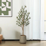 Pianta Artificiale, 150 cm, Stelo con Tronco in Legno Naturale e Frutta Realistica per Decorazione Casa e Ufficio - Grande Pianta Artificiale per Interno, 1 Pacchetto