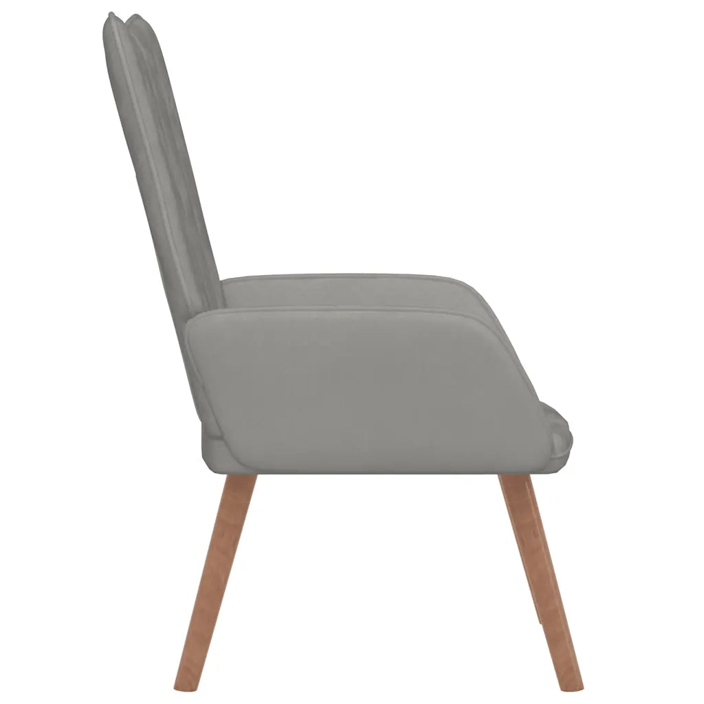 Poltrona Relax Grigio Chiaro in Velluto cod mxl 63607