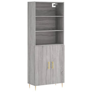 Credenza | Madia | Buffet da pranzo | Armadio da pranzo Grigio Sonoma 69,5x34x180 cm in Legno Multistrato