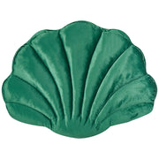 Cuscino decorativo in velluto a forma di conchiglia verde a tinta unita soggiorno camera da letto