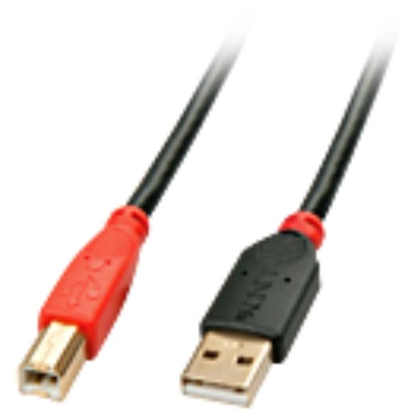 Lindy 42762 cavo usb usb 2.0 15 m usb a usb b nero, rosso