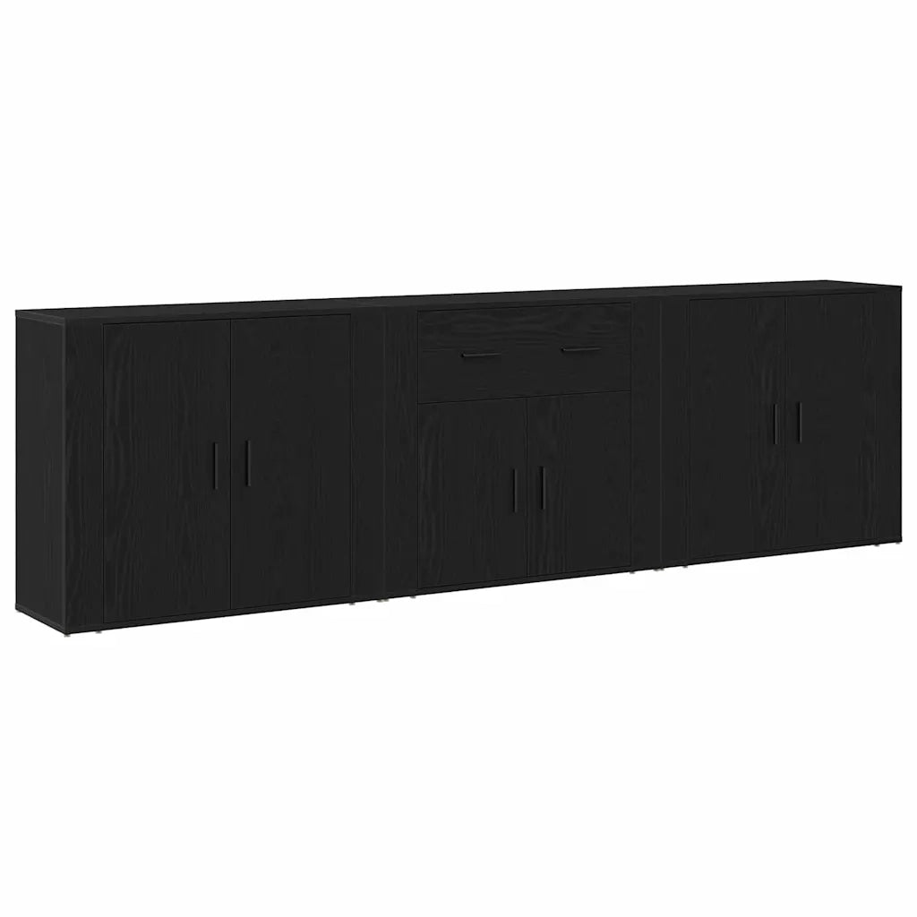 Credenza Rovere Nero 240 x 33 x 70 cm Legno multistrato 3333084