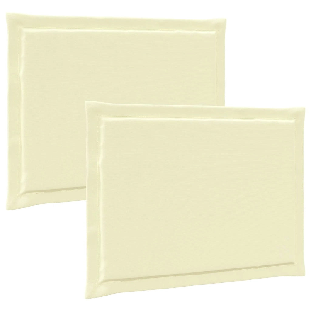 Cuscini per Seduta 2 pcs Crema 47 x 36 x 2 cm Poliestere