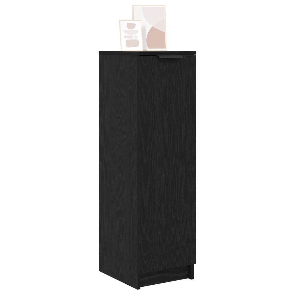 Armadio per scarpe  Nero Rovere 29,5x35x100,5 cm in Legno Ingengerizzato