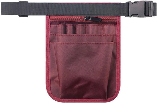 Organizzatore di attrezzatura, cassetta superiore con grande capacità e più contenitori, cintura di strumenti in nylon per accesso rapido e organizzazione multifunzionale - rosso viola