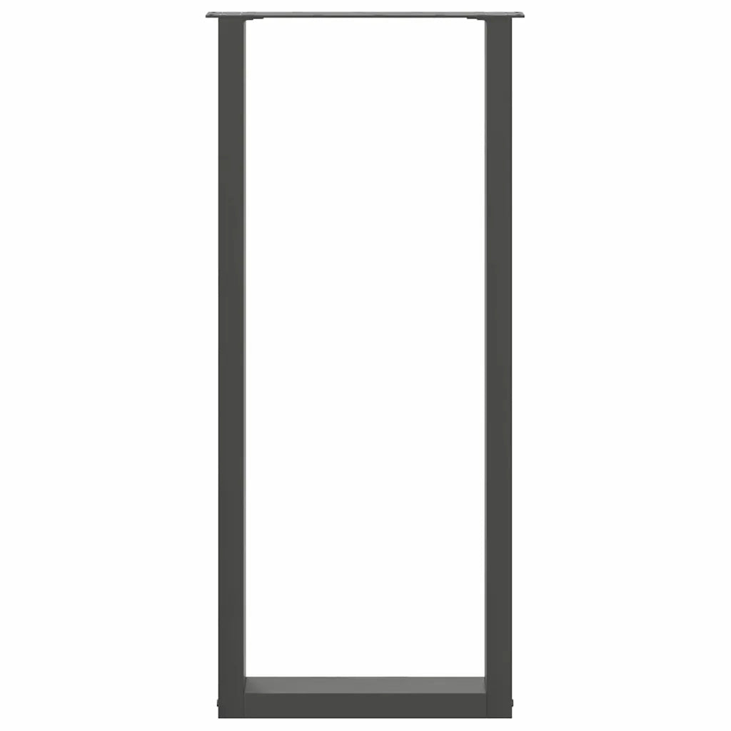 Gambe per tavolo da bar a forma di U 2 pz Antracite 50x(110-111) cm Acciaio 4013246