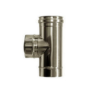 Raccordo T 90 canna fumaria DN 120 tubo acciaio inox 316