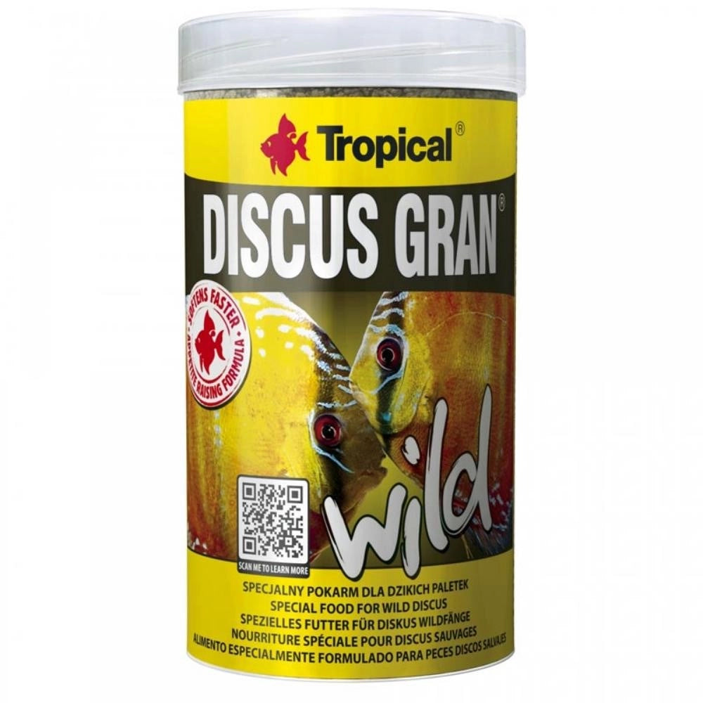 Tropical Discus Gran Wild - mangime granulare con astaxantina che intensifica i colori dei Discus Formato: 250 ml