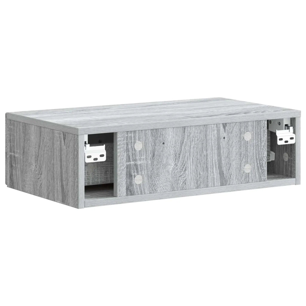 Tavolino da Parete Laterale Grigio Sonoma 59 x 34,5 x 17 cm 899341