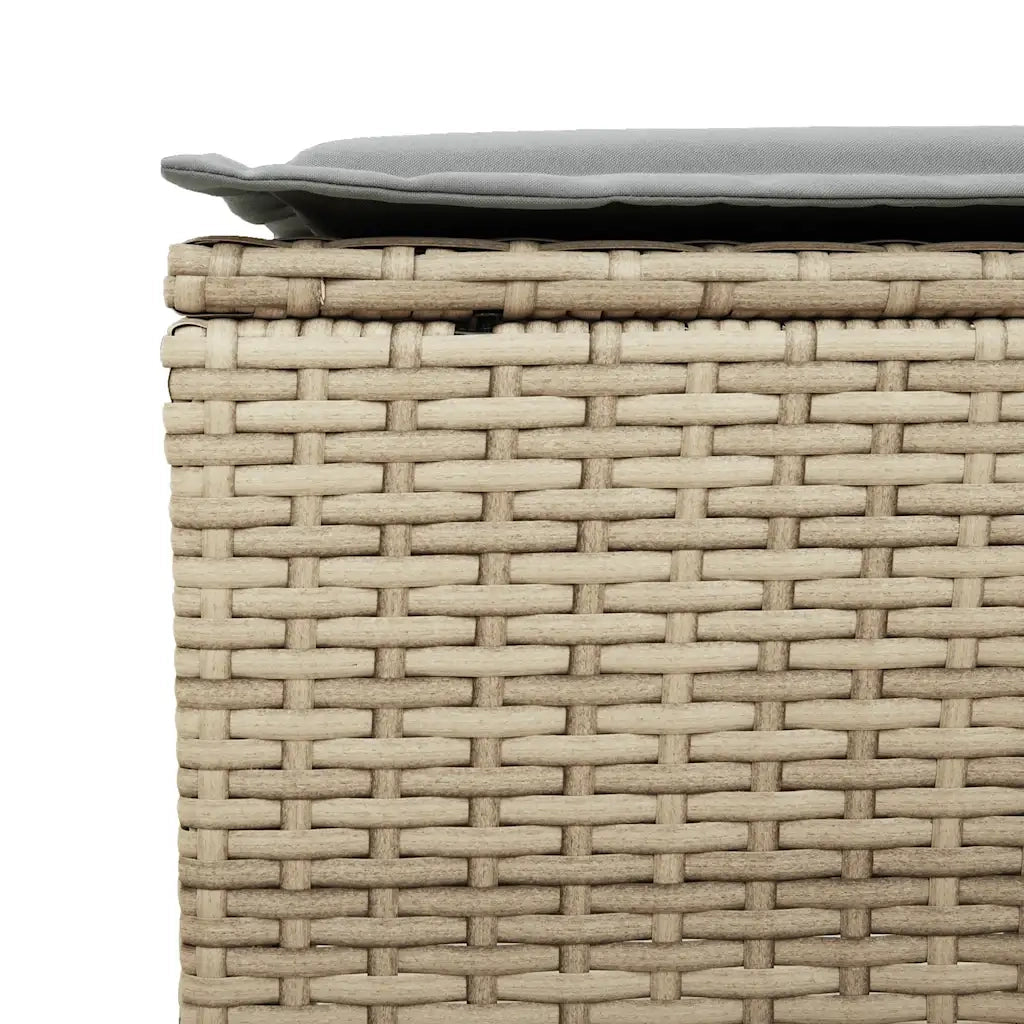 Set Divano da Giardino 4 pz con Cuscini Beige in Polyrattan 4103866