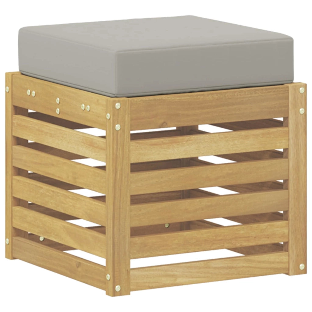 Sedia da giardino-Panca da esterno con cuscino Bianco 912324