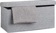 Cassa con coperchio, divano letto pieghevole alla testiera, imbottito, spazievole, 76 x 38 x 38 cm