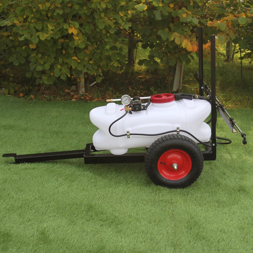 Polverizzatore per Moto Quad ATV con Rimorchio Carrello con Asta 6 Ugelli e Lancia a Mano Irroratore Spruzzatore per Fertilizzanti - 100 Litri