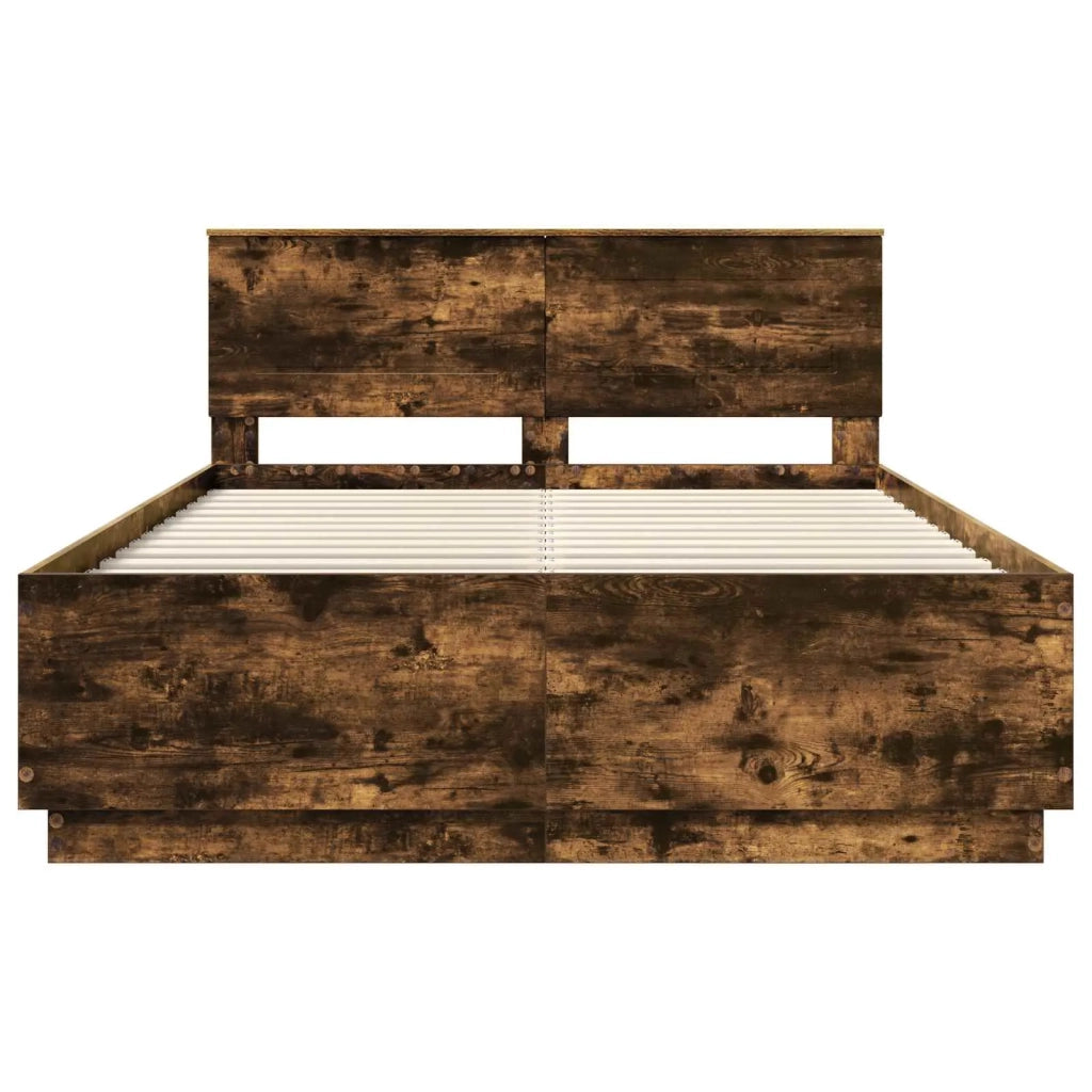 Struttura del letto Rovere fumé 150 x 200 cm Legno multistrato 3408065