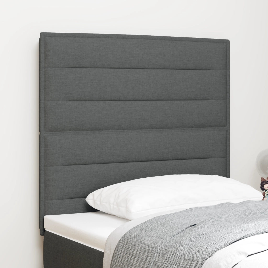 Testata LED Design Linea Grigio Scuro 90 cm Tessuto