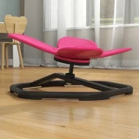 Sedia Girevole Sensoriale per Bambini, Forma a Farfalla, promuove Equilibrio e Coordinazione, Plastica, Metallo, Rosa