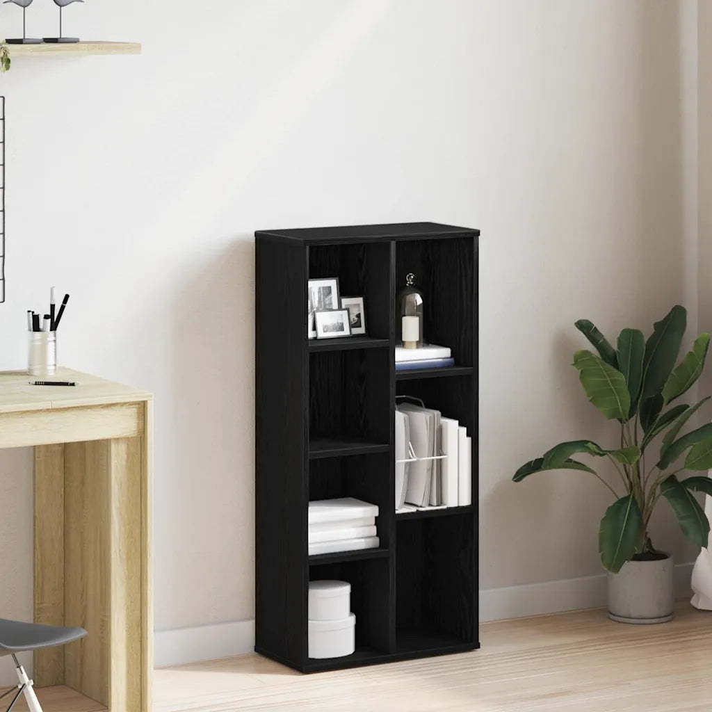 vidaXL Libreria Rovere Nero 50x25x104 cm in Legno Multistrato