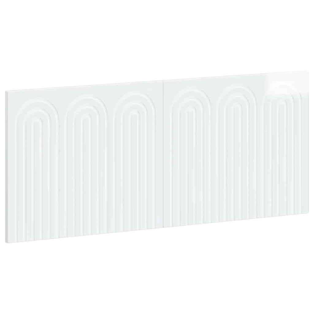 Testiera da Muro ALKMAAR Bianco Lucido Legno ingegnerizzato 896309