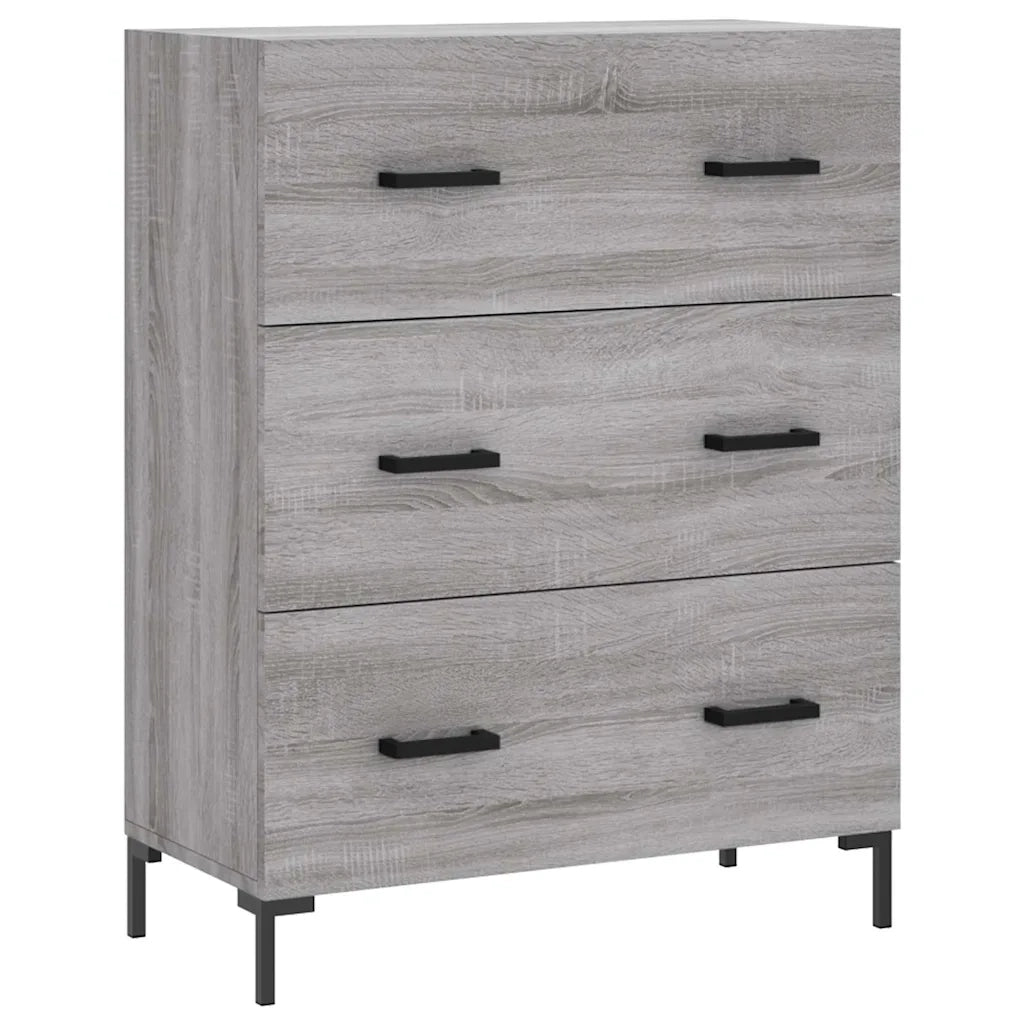 Credenza-Buffet-Armadio da cucina Grigio Sonoma 69,5x34x180 cm in Legno Multistrato 247729
