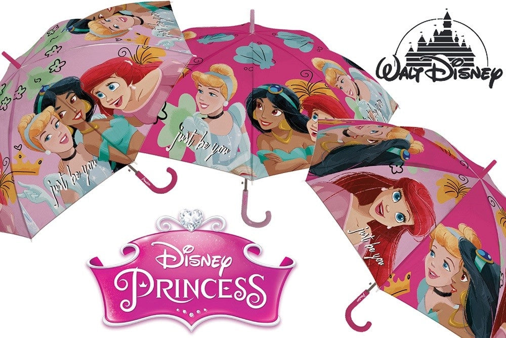 1 Pezzo Ombrello da Pioggia Baby Automatico Disney Princess 3 Decori