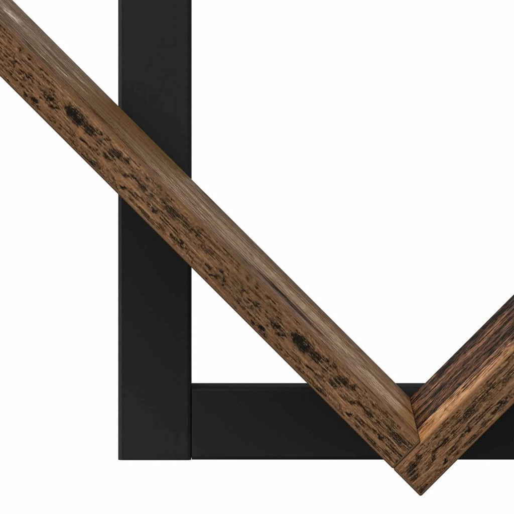 Mensola a muro flottante 2 pcs Legno antico 43 x 15 x 47 cm 8012345