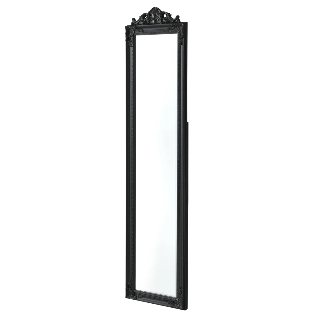 Specchio da terra inclinabile 160 x 40 cm nero opaco 03_0007964