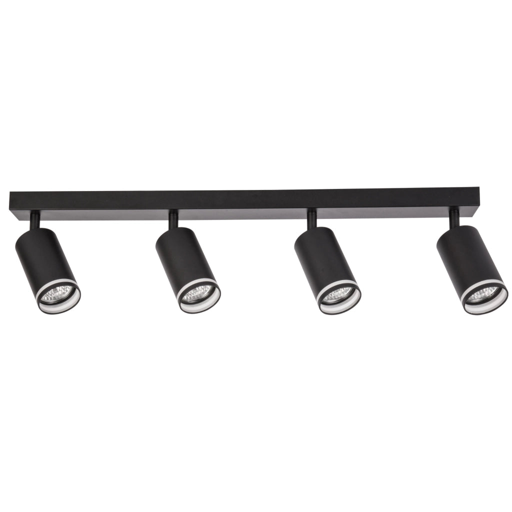 Faretto barra soffitto 4xGU10 nero alluminio Polux PARIS