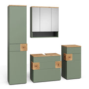 Vicco Set di mobili da bagno Verde 4 parti