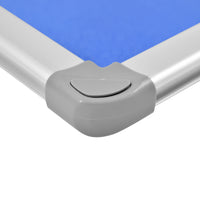 Lavagna con Fondo in Sughero e Panno Blu 200x100 cm in Alluminio Silver