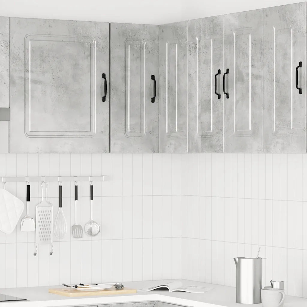 vidaXL Pensile da Cucina ad Angolo Kalmar Grigio Cemento in Truciolato