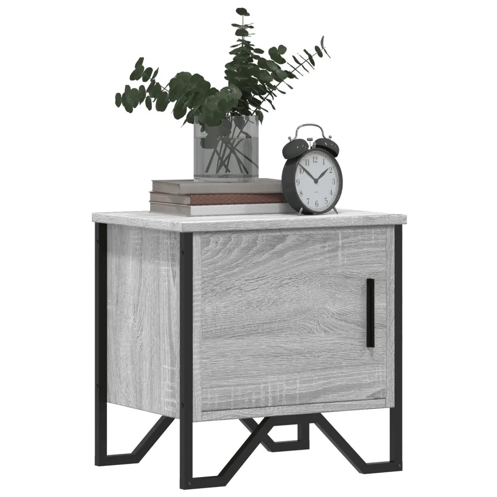 Comodini 2pz Grigio Sonoma 40x30x40 cm in Truciolato 848521