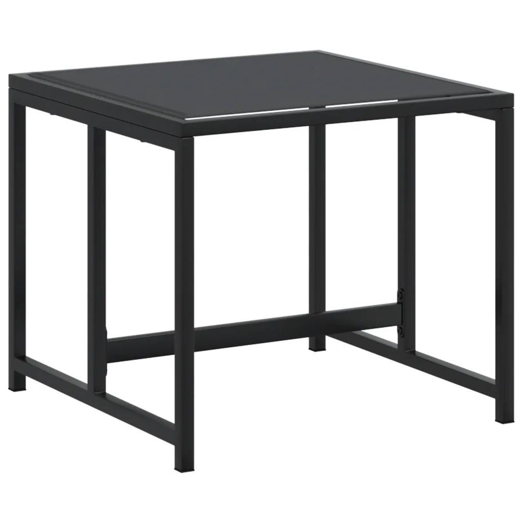 Set da Pranzo da Giardino 13 pz Nero in Textilene
