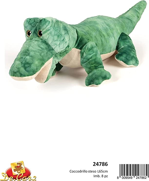 Coccodrillo Peluche Gigante 65 cm Grande peluche di Coccodrillo Bambini Morbido animale Giocattolo Animali Regalo alliga