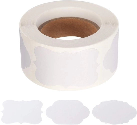 Etichette autoadesive decorative - Bianche - Manuali - 300 pezzi - Idonee per ufficio e...