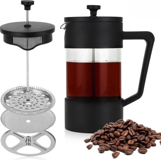 Macchina per caffè in vetro 

Modello: 123456
Capacità: 1 litro
Materiali: vetro e metallo
Colore: nero
Dimensioni: 25 x 15 x 20 cm
Peso: 2 kg
Potenza: 220V, 50Hz
Tempo di preparazione: 5 minuti