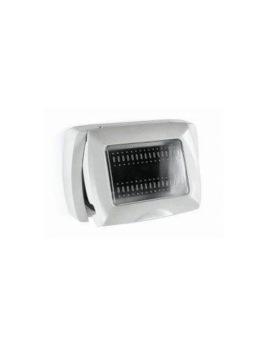 PLACCA AUTOPORTANTE C/PORTELLO 'EASY' 3 Moduli - Bianco - EC ELETTROCANALI