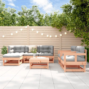 Set Divani Giardino 7 pz con Cuscini Legno Massello di Douglas 3185813