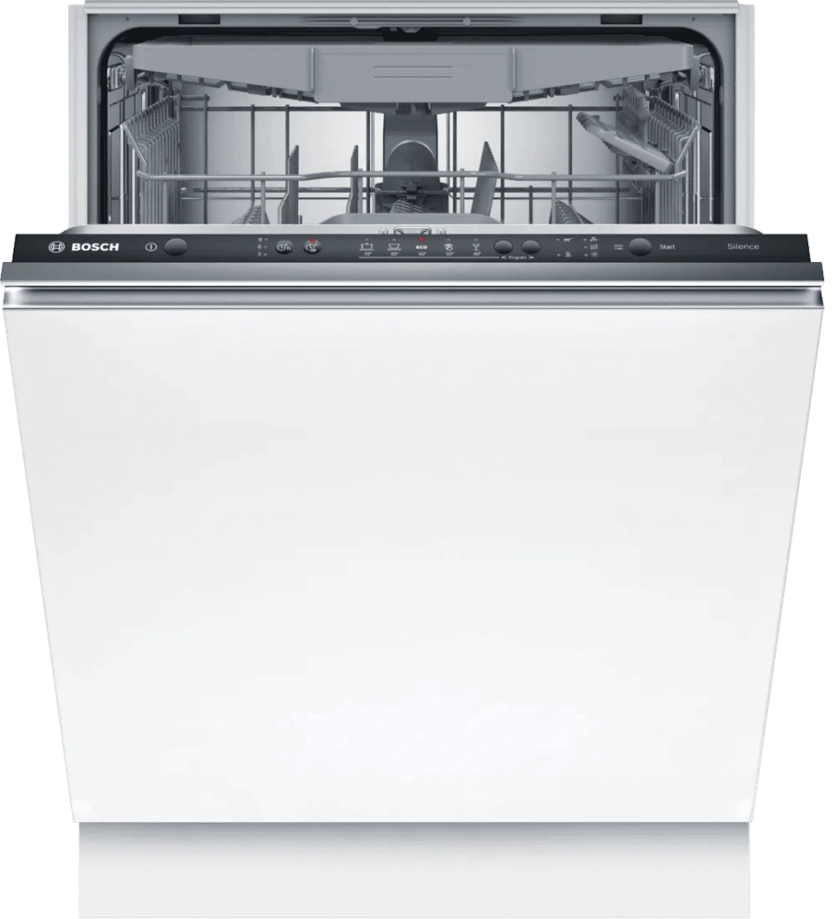 Bosch Serie 2 SMV25EX02E Lavastoviglie da incasso a  scomparsa totale 13 coperti, Classe E, Livello sonoro 48dB, Cestelli Vario e 3 cestello, 5 programmi, SpeedPerfect, InfoLight, Polinox